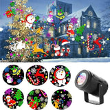 LED Christmas Projector Lights Snowflake Stage Lamp Outdoor Xmas Decor