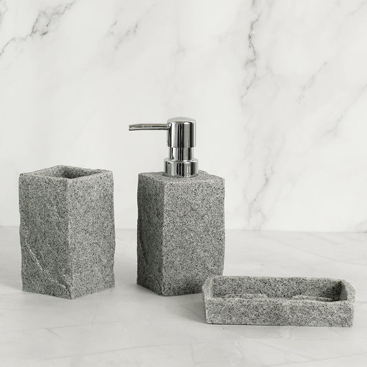 Imitati Granite Resin Iiquid Soap dispenser bathroom accessories set