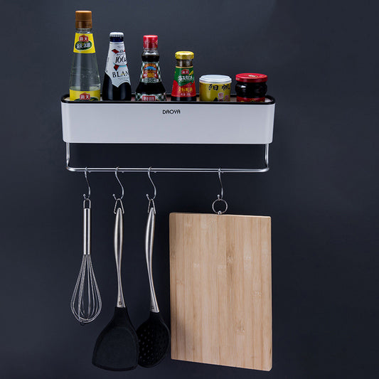 Wall Mounted Bathroom Shelves with Toothpaste Cups & Kitchen Storage Rack