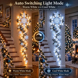 Snowflake Christmas Wall Hanging with Waterfall Lights
