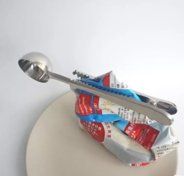 Silver Coffee Clip Scoop