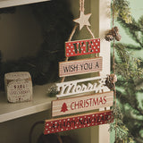 Christmas Wooden Wall Decorations English Blessing Listing