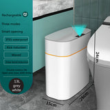 Smart Touchless Trash Can with UV & Deodorizer – 13L/16L