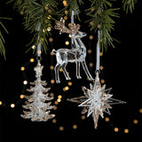 Transparent Christmas Decor Sequins Acrylic Pendant Elegant Hanging Ornaments