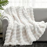 Splendas Tie Dye Throw Blanket Soft Faux Fur Cozy Blanket for Bed & Sofa