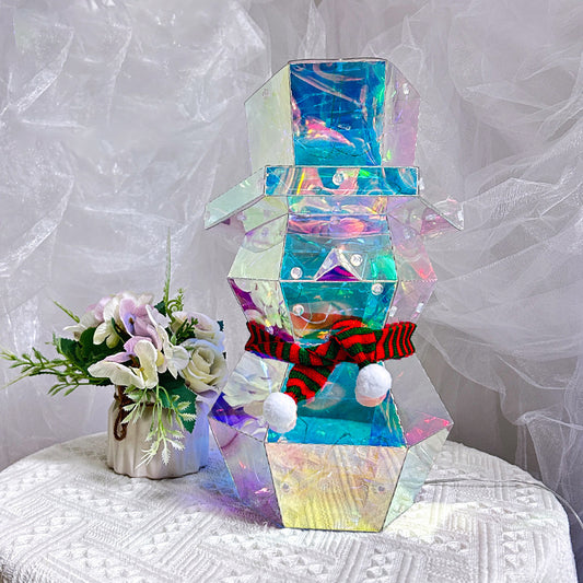 Santa Claus Night Light Colorful LED Glow Christmas Decor Table Ornament