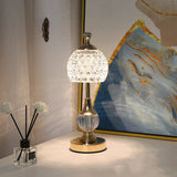 Acrylic crystal mushroom touch table lamp three color modes display