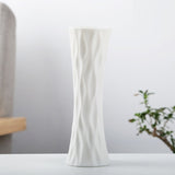 White Vase for Living Room – Handmade Polished Ceramic | Slim Tall Design | 3 Styles
