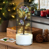 Luminous Rose Night Light & Speaker – Romantic Flower Lamp Gift for Her