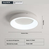 Flush mount ceiling lamp in a low ceiling bedroom showing full clearance with no pendant drop
