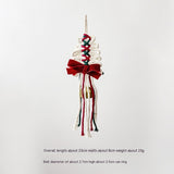 1pc Colorful Jute Twine Bell & Christmas Bow Decoration Knot DIY Xmas Ornament