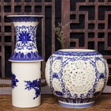 Decorative Hollow Ceramic Vase with Mosaic Design - Modern Table Centerpiece