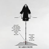Halloween Skull Screaming Scarecrow – Home & Garden Bird Repeller Decor