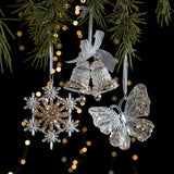 Transparent Christmas Decor Sequins Acrylic Pendant Elegant Hanging Ornaments