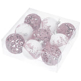 Christmas balls set in rose gold color
