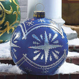 Giant Christmas ornament ball with gift box display