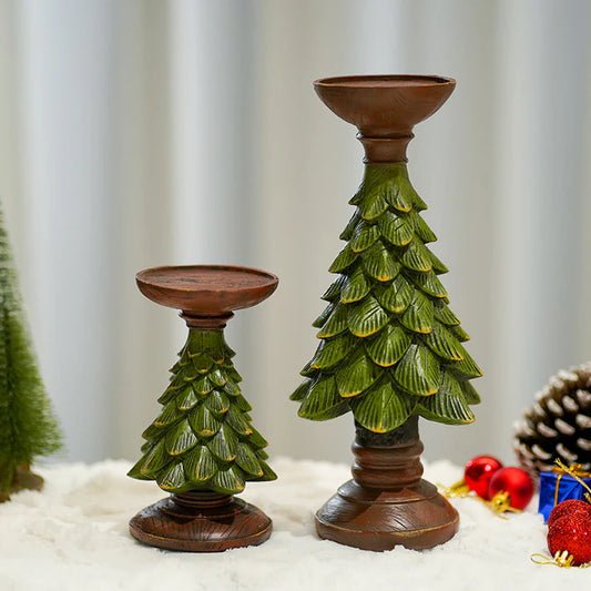 Christmas tree candle holders in three sizes