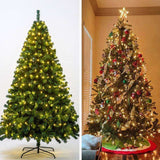 Artificial Christmas tree decorated with ornaments