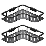 Double angle corner shower shelf no drill design