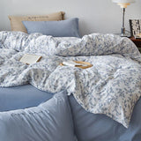 Cotton bedding set double layer yarn weave texture detail