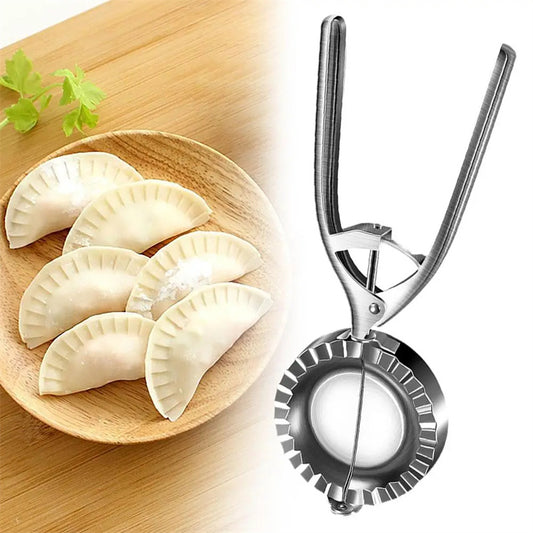 Dumpling maker creating perfectly sealed dumpling with filling