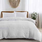Floral duvet cover set bedroom lifestyle gray boho style