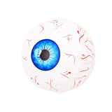 Halloween eyeball balloon inflatable displayed in front yard as spooky outdoor decoration