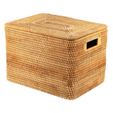 Handmade Rattan Basket Used as Living Room and Bedroom Storage Organizer