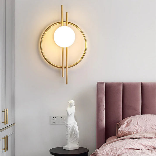 Home living room background LED wall lamp style A warm light display