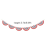 Independence day circle stripe garland flag banner night warm glow display