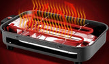 Korean electric grill non smoking BBQ oven heating tube close up detail