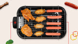 Korean electric grill non smoking BBQ oven grilling vegetables display