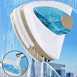 Magnetic window cleaner being used on glass window