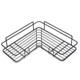 Empty metal corner shower caddy black wire design