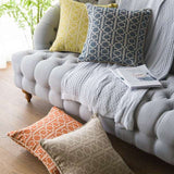 Green Moroccan trellis throw pillow accent piece
