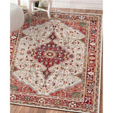 Nordic bohemian rug persian floral pattern close up texture detail