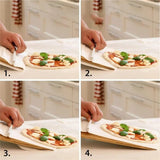 Close up of food grade PP material on pizza transfer shovel
