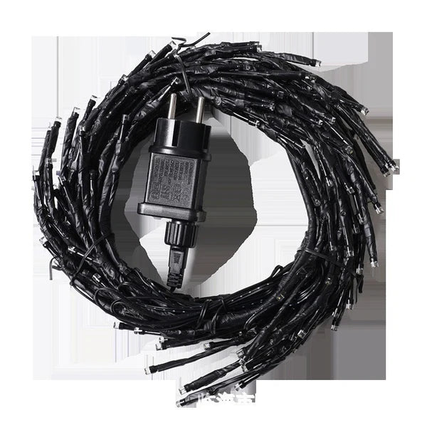 Power cord and cable of LED Christmas rattan tree lamp, European and American standard plug