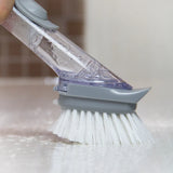 Removable brush head and sponge attachments close up