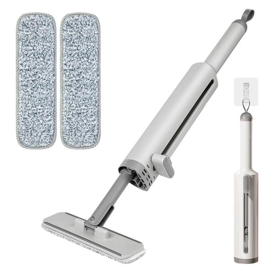 Flat mop pads for rotatable self squeezing mop system
