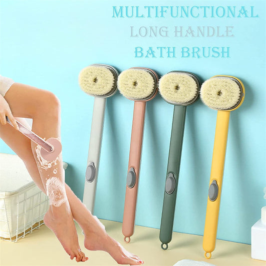 Detachable shower brush head for easy cleaning