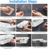 Installation steps for no drill shower shelf