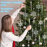 Snow ceiling decorations on Christmas tree branches