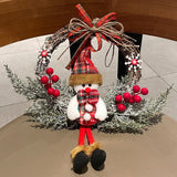 Splendas Christmas vine ring wreath Santa snowman and elk all variants flat lay display