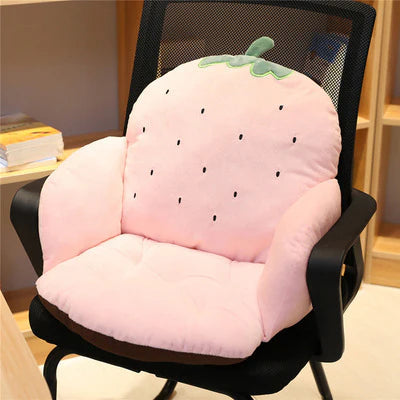 Splendas cute cartoon strawberry plush chair cushion seat pad styled on desk chair