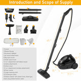 VSC28A steam cleaner 13 accessories infographic guide