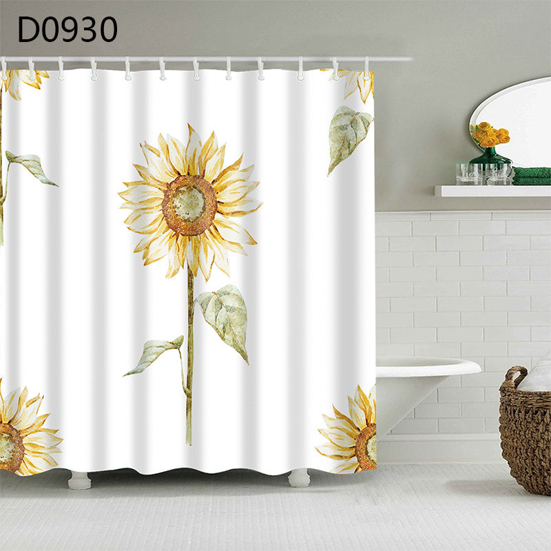 Wide 65x71 inch thick waterproof curtain covering a large walk-in shower enclosure