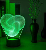 Close-up of the twist abstract engraving pattern on the acrylic LED night light panel
