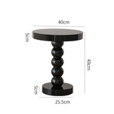 All three color options of the vintage solid wood round side table displayed side by side