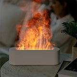 Volcano fire flame air humidifier with blue LED mist glow